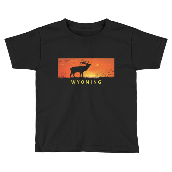 Wyoming Elk Sunset - Kid's/Toddler Short Sleeve