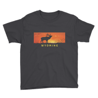 Wyoming Elk Sunset - Kid's/Youth Short Sleeve