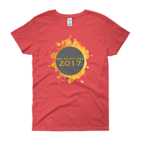 2017 Solar Eclipse Watercolor Burst - Women's Short Sleeve